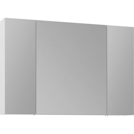 Mobile da bagno con specchio "Nuvola 100 v2" - 97 x 16 x 66 cm - Bianco (1/3)