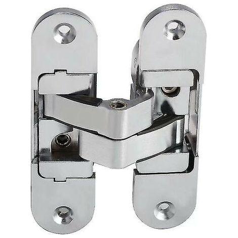 Pair - Charnière invisible 3D pour meuble – Acier inoxydable satiné – Lot de 2 pièces – Dimensions 2395mm (gauche + droite) – Réglage 3D (1/2)