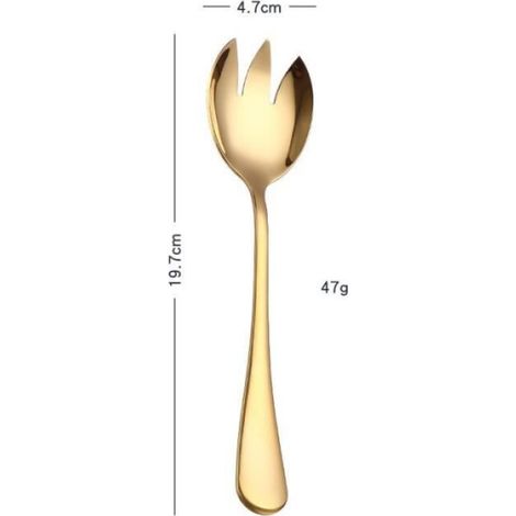 Cuillère À Salade - Acier Inoxydable - Pour Cuisine Maison Café Restaurant - 1 Pièce (1/4)