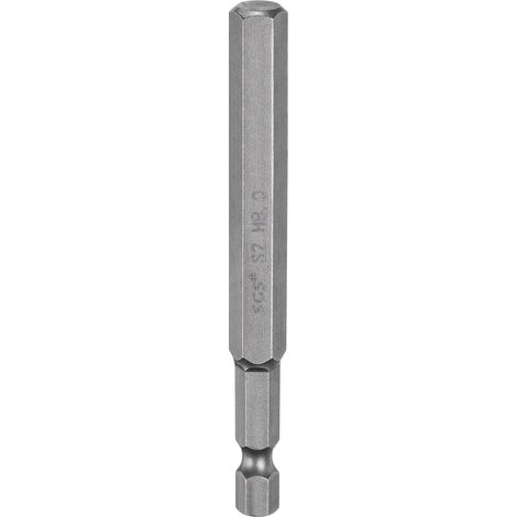 Embout de Tournevis Hexagonal 8mm Métrique Pointe Plate 1/4" Tige Hexagonale 80mm (3.15") Longue Magnétique Embouts de Tournevis à Douille Hexagonale (1/5)