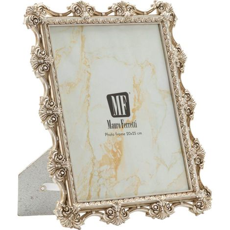 Cornice portafoto in resina argento, 27x2,2x32 cm – Florence (1/5)