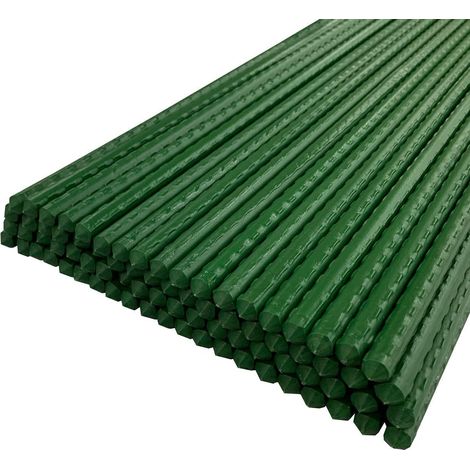 Set of 80 Plastic Coated Metal Plant Support Sticks (140cm) (1/4)
