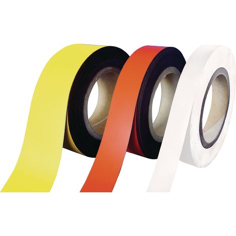 Cinta magnética blanca de 10 m x 30 mm x 0,9 mm, color granito.