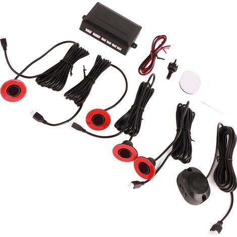 Capteur radar de recul intégré pour voiture de 16,5 mm avec kit auxiliaire et avertisseur sonore (noir) (1/5)