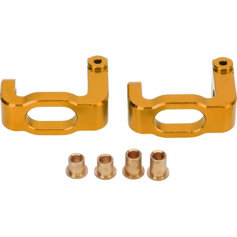 2Pièces Métal Alliage Aluminium Avant Support C Hub Châssis de Roulement pour Voiture RC LC Racing PTG‑2 1/10 Or (1/5)