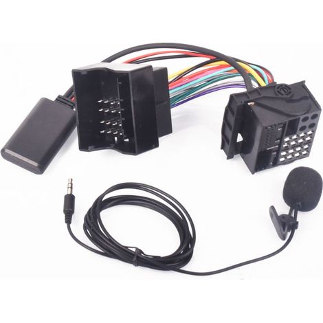 Cavo Aux, adattatore audio Bluetooth 5.0, connettore modulo Bluetooth per auto con microfono di ricambio (1/4)