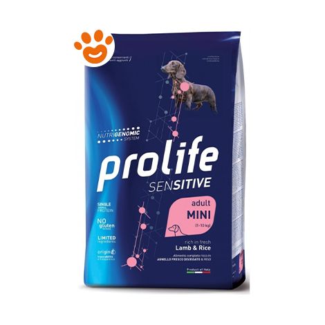 Prolife Dog Sensitive Adult Mini Lamb & Rice - Prolife Dog Sensitive Adult Mini Lamb & Rice - Sacco Da 7 Kg