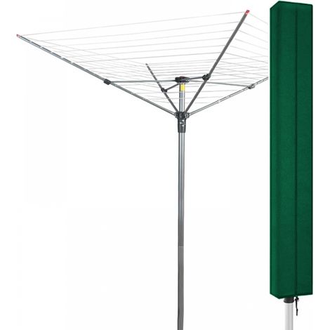 Funda para secadora, 420D, funda de almacenamiento impermeable con cremallera y bolsillo, verde (160x15x15cm) (1/5)