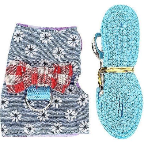 Ensemble harnais et laisse pour petits animaux de compagnie, harnais respirant, compatible avec les petits animaux tels que les lapins, les hamsters et les cochons d'Inde, taille XS. (1/5)