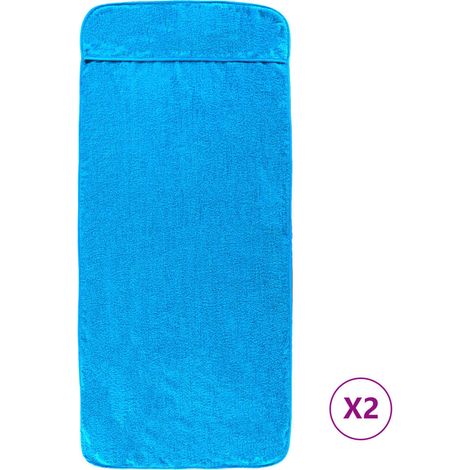 Serviettes de plage 2 pcs turquoise 60x135 cm tissu 400 GSM CFW861167 (1/5)