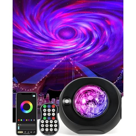 Projecteur Ciel Etoile, Veilleuse Enfants Projecteur de Galaxies avec Télécommande et APP Projecteur Étoilé Musique de Haut-Parleur Projecteur de Ciel Nocturne pour Decoration Chambre Fêtes