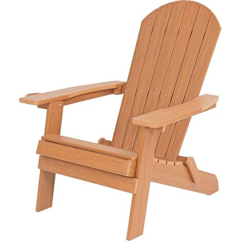 Axi Claire Chaise Adirondack, Transat Plastique, Marron  Chaise De Jardin, 1 Personne /Fauteuil Exterieur/Chaise Exterieur  Transat À Dossier Haut - 84,5 X 77 X 95,5 Cm (1/5)