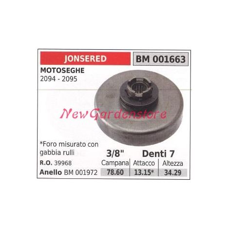 Pignone JONSERED motore motosega 2094 2095 3/8' denti 7 001663