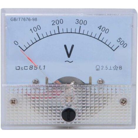 – voltmètre analogique, voltmètre mécanique DC, plage 0-500V, testeur de tension, détecteur, panneau de mesure (1/4)