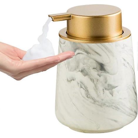 Filiyano-Distributeur de savon en mousse céramique à motif marbré, distributeur de savon pour les mains, distributeur de savon pour lotion (1/5)
