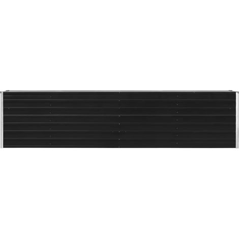Fioriera 320 x 40 x 77 cm acciaio zincato antracite 020000800
