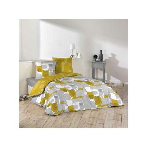 Housse de couette 260 x 240 cm microfibre imprimee Sotchi (1/3)