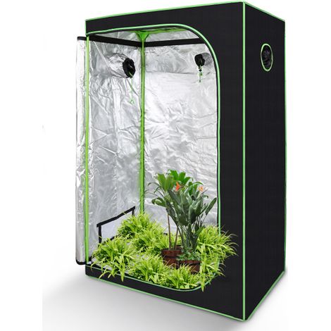 Wolketon Armario de cultivo 120 x 60 x 180 cm Armario de cultivo para plantas de interior, invernadero hidropónico, con mirilla