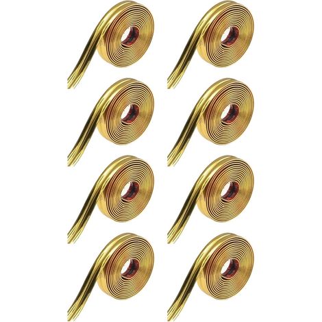 8X Adhésif en PVC pour Bordure de Meuble 5 M, Bande de Protection d'angle Autocollante Décorative, Bande de Protection Dorée, Autocollants Muraux (1/5)