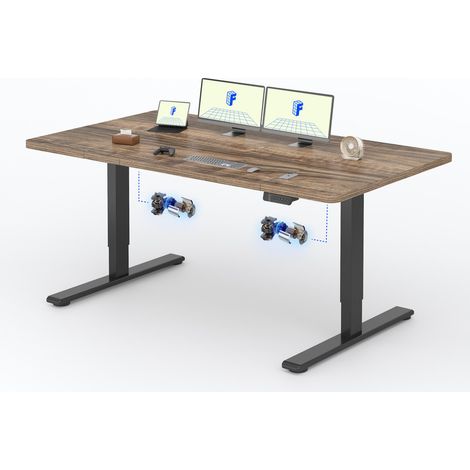Bureau assis debout 180 x 80 cm – 2 moteurs puissants – Capacité de charge 120 kg – Réglable de 70 à 119 cm – Commande manuelle intuitive – Flexispot