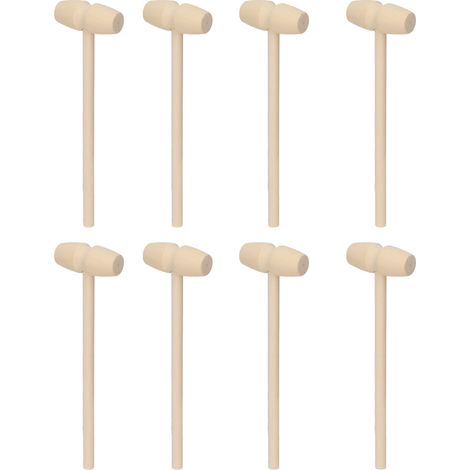 30 mini marteaux en bois pour enfants - Marteaux en bois en forme de pince de crabe pour écraser les cœurs en chocolat