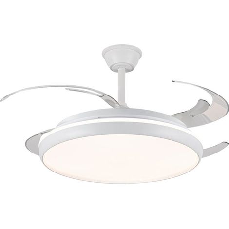 Ventilateur LED Charly L 80 W 9 000 lm CCT à intensité variable avec pales rétractables (1/5)