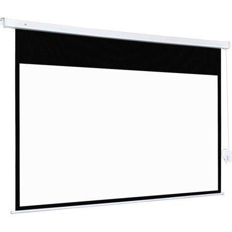 Telo Proiettore 100” 16:9 Portatile 253x7,5x168 cm in PVC e Metallo Bianco (1/5)