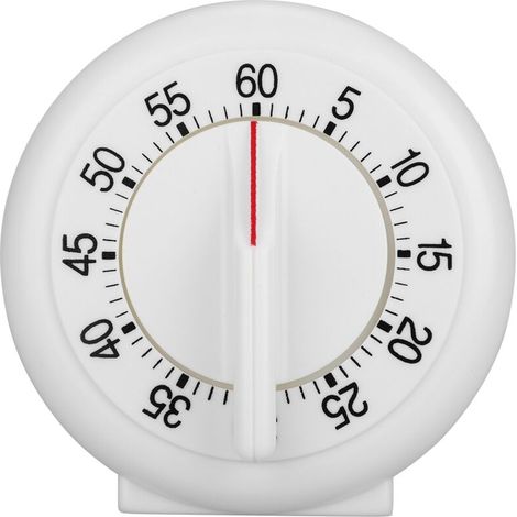 Jeffergarden Minuteur de cuisine rond de 60 minutes avec compteur mécanique et réveil (1/5)