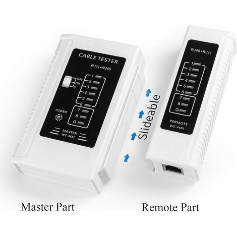 Testeur de câble réseau RJ45 pour câble Ethernet LAN RJ45 Cat7 Cat6a Cat6 Cat5 Cat5e RJ11 câble téléphonique FDC (1/5)