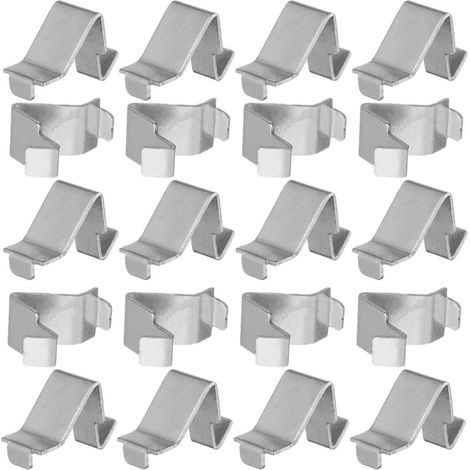 Taquet Étagère en Fer Argenté pour Armoire, Clips Métalliques Robustes 50pcs Forte Capacité de Charge, Montage Rapide sans Outils pour Bureau (1/5)