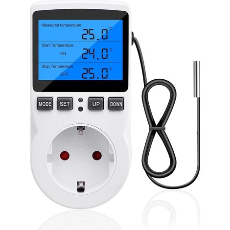 Temperature Control Socket Temperature Controller Socket 230V with Sensor Digital Thermostat Socket Temperature Switch with Timer (1/5)