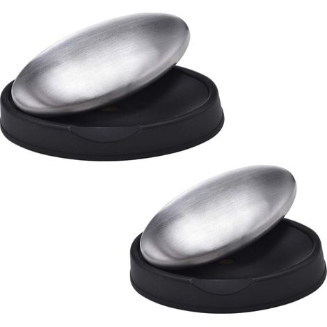 Stainless Steel Odor-Effect Soap Bar, Stainless Steel Soap, Stainless Steel Soap, Odor-Effect Steel Soap Bar, Stainless Steel Soap Bar with Holder, Eliminates Fish, Onion and Other Odors (1/5)
