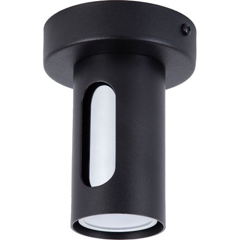 Spot plafond moderne noir/argent Ø10 GU10 Flow Sigma (1/3)
