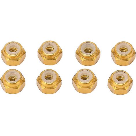 M2-Sechskantmuttern mit Selbstsicherung aus Aluminiumlegierung, Nylonfutter, 8er-Set für Axial SCX24 1/24 RC-Modelle (1/5)