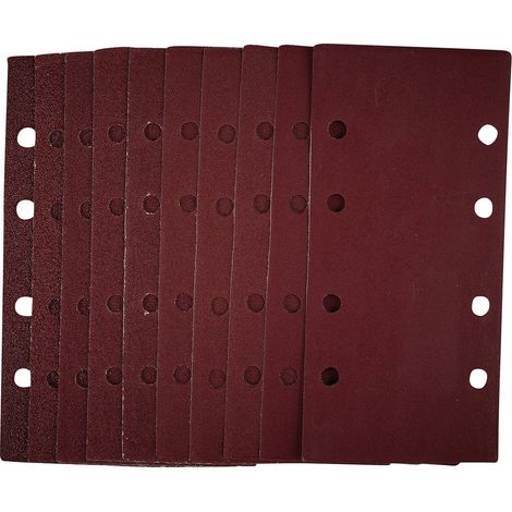1/3 Sanding Sheets with Hook and Loop, 93 x 190mm, Assorted Grit (Pack of 10) (55066) (1/5)