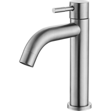 Robinet Lavabo Salle de Bain Moderne, Mitigeur Monocommande en Acier Inoxydable, Cartouche Céramique Silencieuse (1/5)