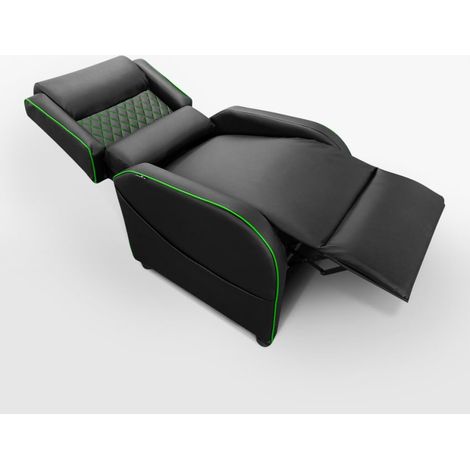 Le Roi Du Relax – Fauteuil gaming ergonomique inclinable avec repose-pieds – Similicuir respirant – Dossier réglable par poussée lombaire – Design moderne