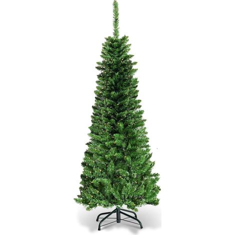 COSTWAY Árbol de Navidad Artificial con Soporte Decoración para Navidad Hogar Fiesta Oficina 150cm (1/5)