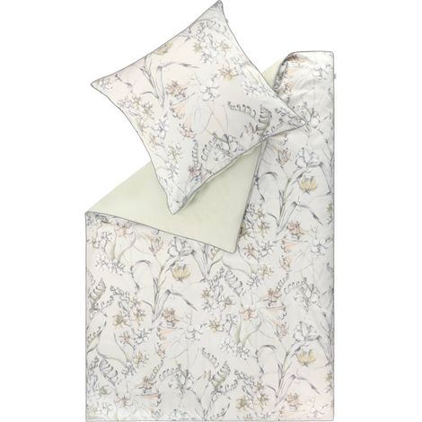 SCHÖNER WOHNEN Biancheria da letto in raso LOVELY - 1 pezzo 135x200 cm, Menta