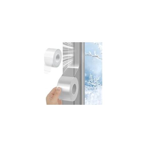 Joint Isolation Ruban D'étanchéité Pour Porte Et Fenetre 3 Cm X 10 M, Transparent, Imperméable, Résistant, Bande Etancheite Pour Fenêtre D'hiver Autocollant L'air Froid (1/5)