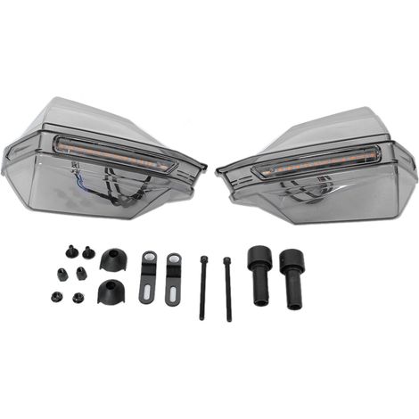 Protezioni per Manubrio Moto LED con Luce Blu e Gialla - Modello Universale 280mm/165mm - Set da 2 Pezzi Deflettore Vento in Plastica PP (1/5)