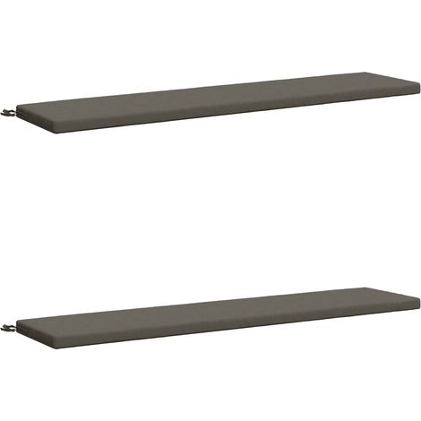 2-Piece Bench Cushions SOEST 2 pcs 100% Polyester Grey vidaXL (1/5)