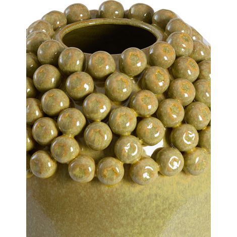 Vaso verde in ceramica raffinato Light & Living Lovro (1/3)