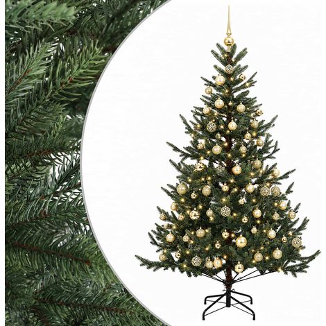 Árbol de Navidad artificial con bolas 210 cm 300 LED vidaXL (1/5)