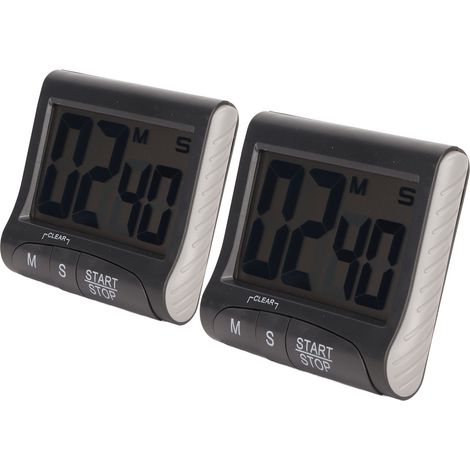 Minuteur Numérique Magnétique 2 Pièces, Compte à Rebours Multifonction avec Grand Écran LCD, pour Cuisine Bureau (1/5)