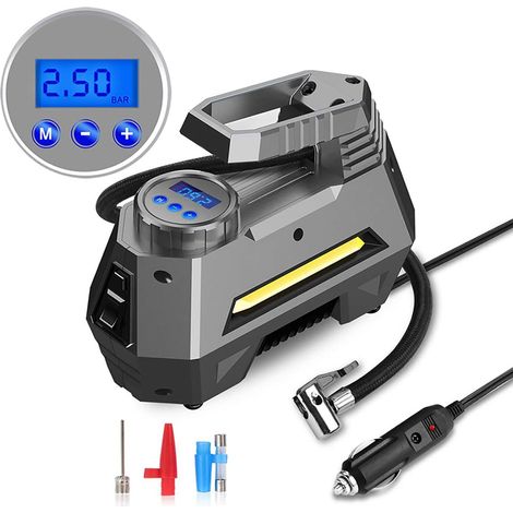Compressore d'aria portatile da 12 V CC, gonfiatore per pneumatici per auto, pompa per gonfiaggio rapido, per auto e altri articoli gonfiabili. (1/5)