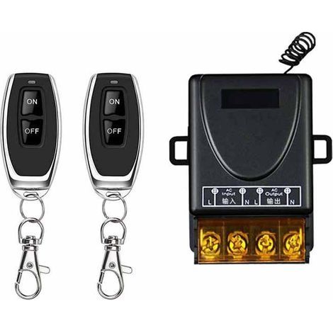 Interrupteur de commande à distance sans fil pour pompe à eau AC85-260V, télécommande un-à-deux, kit de modification marche/arrêt pour véhicule électrique à moteur (0,5 kW)