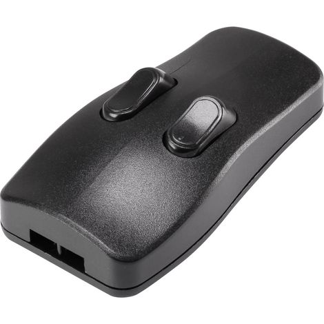 TRU COMPONENTS Schnurschalter Schwarz 2 x Aus/Ein 2 A 1 St.