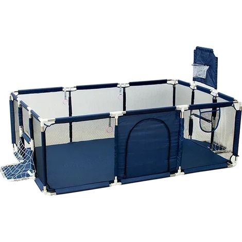 Parc pour bébé, Matériaux durables, Design sûr, Bleu L (1/2)