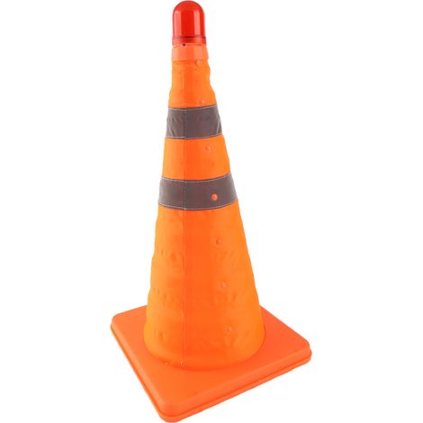 Cône de signalisation réfléchissant à vision nocturne, orientable, pour le stationnement, hauteur maximale de 45 cm. (1/5)